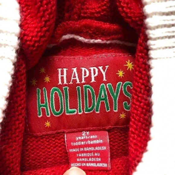 Christmas  Santa Hooded Sweater Toddler Size 2T - Picture 9 of 16